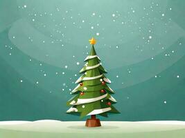 ai genererad illustration kreativ av jul träd stjärna och gåva låda foto