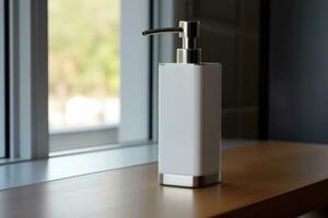 ai genererad dispenser tvål objekt skönhet hygien vård Hem flaska hud bakgrund behållare hälsa foto