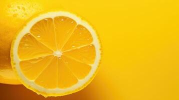 ai genererad mogen skära sur mat saftig ingen frukt gul organisk juice friskhet diet citrus- färsk foto
