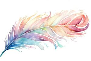ai genererad natur teckning rosa grafisk element illustration mönster ljus konst fjäder vit plym foto