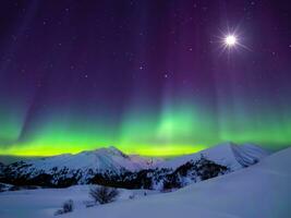 eterisk aurora borealis ai generativ foto