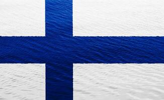 flagga av republik av finland på en texturerad bakgrund. begrepp collage. foto