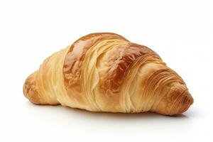 ai genererad croissant isolerat på vit bakgrund. ai genererad foto