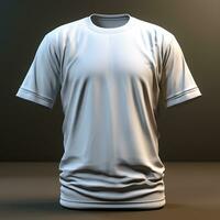 ai genererad 3d modell av herr- t-shirt foto