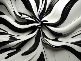 ai genererad abstrakt svart och vit mönster foto