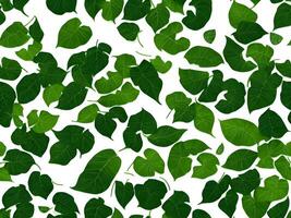 ai genererad sömlös mönster med grön löv foto