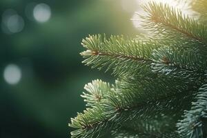 ai genererad magisk jul träd fläck bakgrund, elegant festlig inredning.skapad med generativ ai teknologi. foto