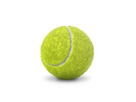 enda tennisboll isolerad på vit bakgrund foto