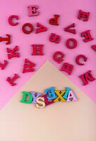 dyslexi medvetenhet begrepp med brev foto