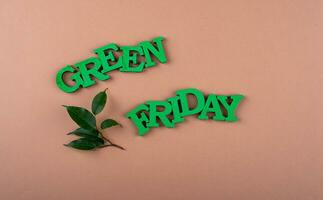 grön fredag eco vänlig begrepp foto
