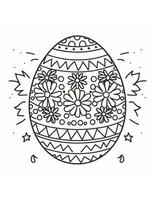ai genererad stor påsk ägg färg sida för barn för påsk foto