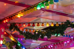 färgrik lampor dekoration för jul foto