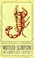 ai genererad Färg illustration av fläckig scorpion eller i latin mesobuthus eupeus . generativ ai. foto