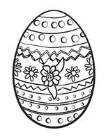 ai genererad stor påsk ägg färg sida för barn för påsk foto