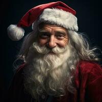 ai genererad studio porträtt av santa claus foto