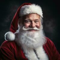 ai genererad studio porträtt av santa claus foto