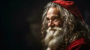 ai genererad studio porträtt av santa claus foto