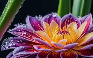 ai genererad skön lotus blomma foto