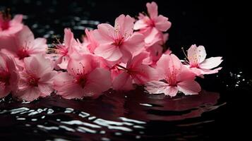 ai genererad körsbär blomma kronblad foto