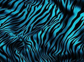 ai genererad zebra skriva ut tyg på blå, foto