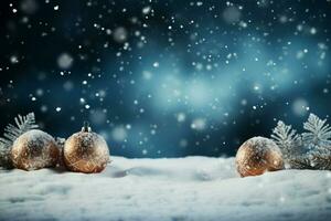 ai genererad förtjusande snö tapeter en perfekt bakgrund för jul och ny år fester ai genererad foto