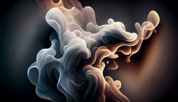 ai genererad rök textur av trendig abstrakt bakgrund. kreativ strömmande dynamisk rökig Vinka. foto
