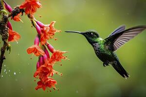 ai genererad kolibri i costa rica. ai genererad. foto