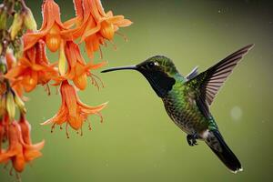 ai genererad kolibri i costa rica. ai genererad. foto