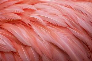 ai genererad flamingo fjäder bakgrund. ai genererad foto