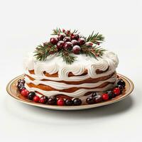 ai genererad jul kaka isolerat på vit foto