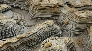 ai genererad sanddyner sten öken- landskap foto