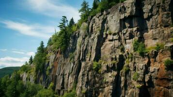 ai genererad landskap granit klippor landskap foto