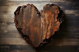 ai genererad bakgrund träd i de form av en hjärta för valentine är dag foto