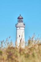 fyr på de dansk kust i hirtshals foto