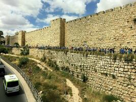 jerusalem i Israel på 9 Maj 2021. en se av de jerusalem väggar foto