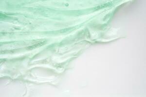 transparent klar grön flytande serum gel kosmetisk textur bakgrund foto