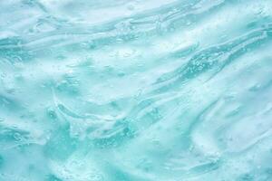 transparent klar blå flytande serum gel kosmetisk textur bakgrund foto