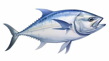 ai genererad hyper realistisk illustrationer av bluefin trevally foto