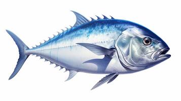 ai genererad hyper realistisk illustrationer av bluefin trevally foto