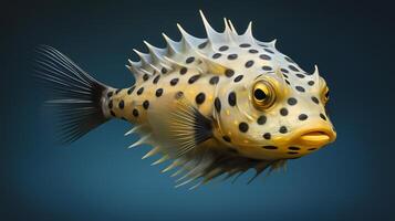 ai genererad hyper realistisk illustrationer av boxfish foto