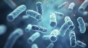 ai genererad legionella pneumophila bakterie. medicinsk 3d illustration. ai genererad foto