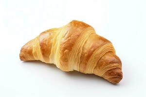 ai genererad croissant isolerat på vit bakgrund. ai genererad foto