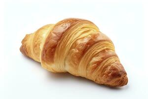 ai genererad croissant isolerat på vit bakgrund. ai genererad foto