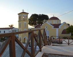 traditionell arkitektur av byn theologos på ön Rhodos i Grekland foto