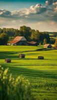 ai genererad en gobeläng av lantlig liv utforska de väsen av putsa bruka traditioner foto