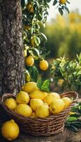 ai genererad citrus- symfoni krydda av de skörda foto