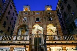 st. Peter i banchi fyrkant - genua, Italien foto