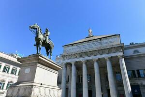 garibaldi staty - genua, Italien foto