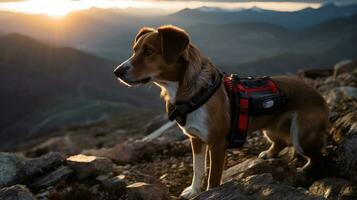 ai genererad Foto av en fast besluten Sök och rädda hund. generativ ai