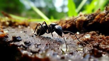 ai genererad Foto av myra på en jord. generativ ai